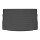 Kofferraumwanne für VW Golf VII Schrägheck ab 2012 bis 2020 - Obere Position - schwarz, rutschfest, wasserdicht, 1,5 cm rand,