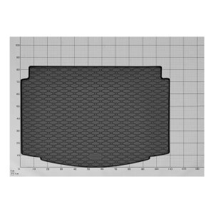 Kofferraumwanne für VW Golf VII Schrägheck ab 2012 bis 2020 - Untere Position - schwarz, rutschfest, wasserdicht, 1,5 cm rand,