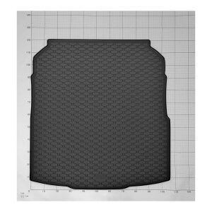 Kofferraumwanne für VW Passat B8 Stufenheck ab 2019 bis 2024 - schwarz, rutschfest, wasserdicht, 1,5 cm rand,