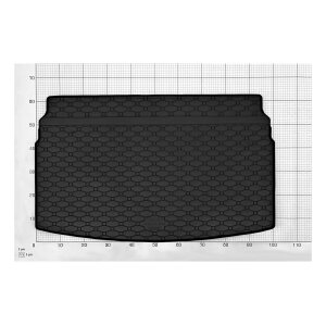 Kofferraumwanne für VW T-Cross ab 2019 / ab 2024 - schwarz, rutschfest, wasserdicht, 1,5 cm rand,