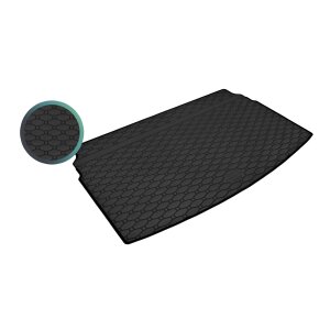Kofferraumwanne für VW T-Cross ab 2019 / ab 2024 - schwarz, rutschfest, wasserdicht, 1,5 cm rand,