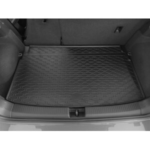 Kofferraumwanne für VW T-Cross ab 2019 / ab 2024 - schwarz, rutschfest, wasserdicht, 1,5 cm rand,