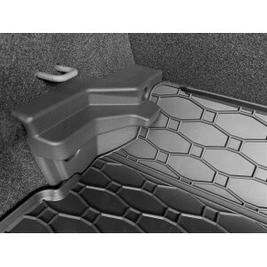 Kofferraumwanne für VW Taigo ab 2021 - schwarz, rutschfest, wasserdicht, 1,5 cm rand,