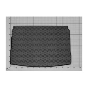 Kofferraumwanne für VW Tiguan ab 2016 bis 2024 Untere Position - schwarz, rutschfest, wasserdicht, 1,5 cm rand,
