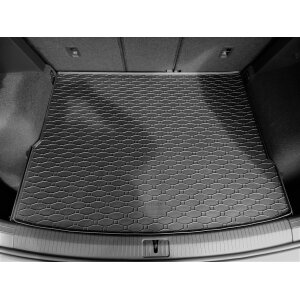 Kofferraumwanne für VW Tiguan ab 2016 bis 2024 - Obere Position - schwarz, rutschfest, wasserdicht, 1,5 cm rand,