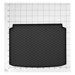 Kofferraumwanne für Audi A3 Sportback ab 2020 - obere und untere position - schwarz, rutschfest, wasserdicht, 1,5 cm rand,