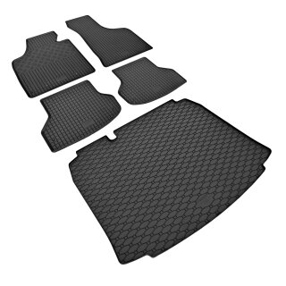 Ein Set passend für AUDI A3 8P Sportback ab 2004 bis 2012 - Gummi- und Kofferraumwanne