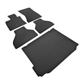 Ein Set passend für BMW X5 E70 ab 2007 bis 2013 - Gummi- und Kofferraumwanne