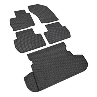 Ein Set passend für CITROEN C-Crosser 5 Sitze ab 2007 - Gummi- und Kofferraumwanne