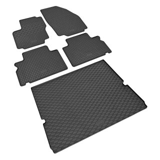 Ein Set passend für FORD S-Max ab 2007 bis 2015 - Gummi- und Kofferraumwanne