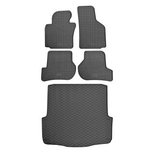 Ein Set passend für SKODA Octavia II Kombi ab 2005 - Gummi- und Kofferraumwanne