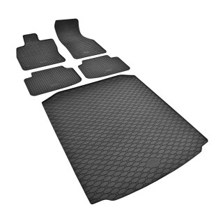 Ein Set passend für SKODA Octavia III Stufenheck ab 2013 - Gummi- und Kofferraumwanne