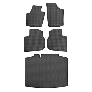 Ein Set passend für SKODA Rapid Spaceback ab 2013 - Gummi- und Kofferraumwanne