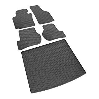 Ein Set passend für VW Golf VI Variant ab 2008 bis 2012 - Gummi- und Kofferraumwanne