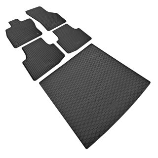 Ein Set passend für VW Passat Variant B8 ab 2014 / ab 2019 - Gummi- und Kofferraumwanne