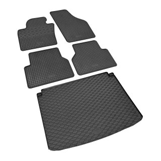 Ein Set passend für VW Tiguan 2008-2016 - Gummi- und Kofferraumwanne