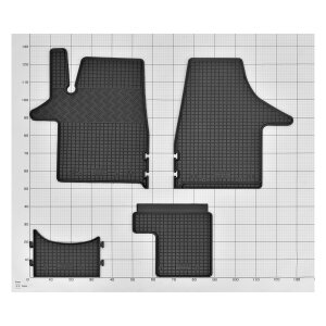 Ein Set passend für VW T6 Transporter/Caravelle 8 Sitze ab 2015 bis 2019 | L2 + TUNEL - Gummi- und Kofferraumwanne