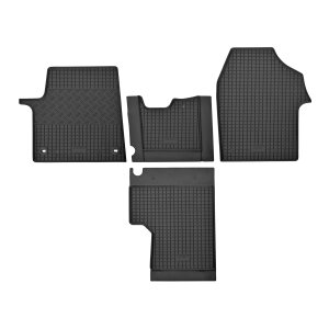 Gummimatten für CITROEN Jumpy ab 2016 - 8 Sitze LUX + TUNEL - schwarz, 1,5 cm Rand