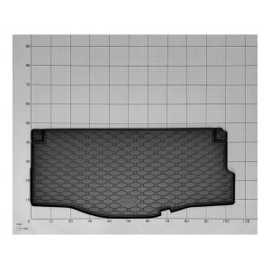 Kofferraumwanne für Honda Jazz / Jazz Crosstar ab 2020 - schwarz, rutschfest, wasserdicht, 1,5 cm rand,