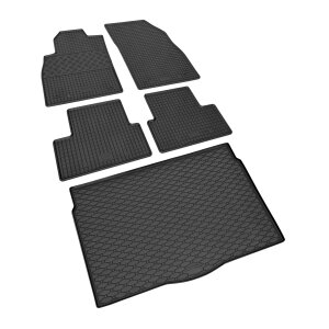 Ein Set passend für Opel Astra J Schrägheck 2010 - 2015 - Gummi- und Kofferraumwanne