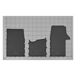 Ein Set passend für Renault Trafic ab 2014 / ab 2021 | 8/9 Sitze L2 - Gummi- und Kofferraumwanne