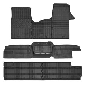 Gummifußmatten und Kofferraumwanne ein Set passend für Renault Trafic ab 2014 / ab 2021 | 8/9 Sitze L2