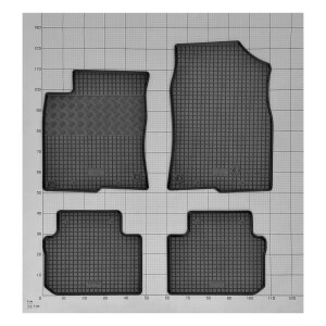 Gummimatten für HONDA Civic ab 2022 - schwarz, 1,5 cm Rand