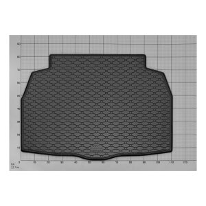 Kofferraumwanne für TOYOTA C-HR ab 2016 - schwarz, rutschfest, wasserdicht, 1,5 cm rand,