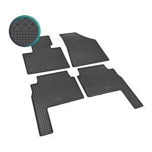 Gummimatten für KIA Sorento ab 2009 - 5 Sitze - schwarz, 1,5 cm Rand
