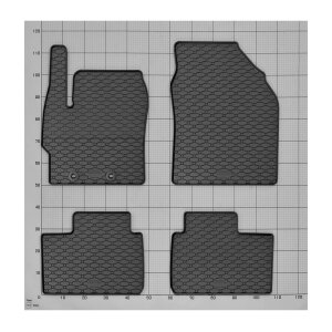 Ein Set passend für TOYOTA Aygo X 2022 / Toyota Aygo X HEV 26- ohne Subwoofer - Gummi- und Kofferraumwanne