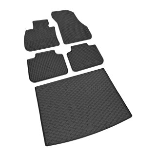 Ein Set passend für BMW X1e F48 ab 2019 - Gummi- und Kofferraumwanne