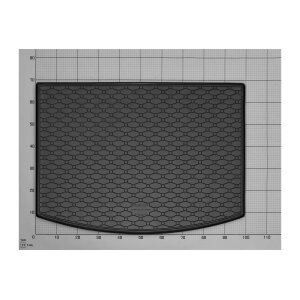 Kofferraumwanne für Mazda CX-3 ab 2015 - Obere Position - schwarz, rutschfest, wasserdicht, 1,5 cm rand,