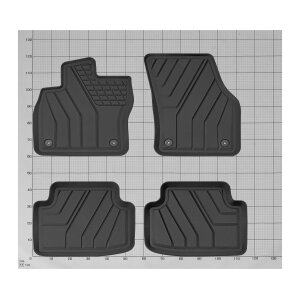 Matten TPE geeignet für VW Tiguan III ab 2016 - schwarz