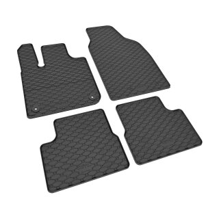 Gummimatten für Fiat 500e ab 2021 - schwarz, 1,5 cm Rand
