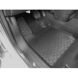 Gummimatten für Fiat 500e ab 2021 - schwarz, 1,5 cm Rand