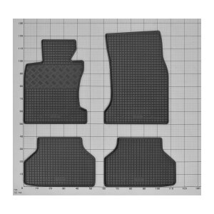 Ein Set passend für BMW 5 Touring E60/61 ab 2004 bis 2010 - Gummi- und Kofferraumwanne