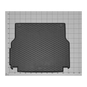 Kofferraumwanne für Mercedes C-Klasse S204 Kombi ab 2007 bis 2014 - schwarz, rutschfest, wasserdicht, 1,5 cm rand,