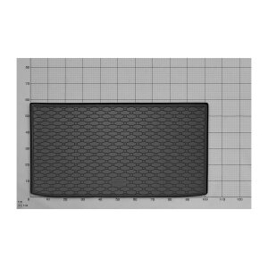 Kofferraumwanne für Renault Zoe ab 2013/2019 - schwarz, rutschfest, wasserdicht, 1,5 cm rand,