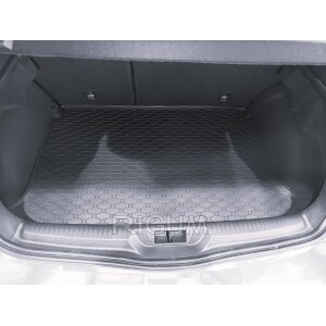 Kofferraumwanne für Renault Megane Schrägheck ab 2016 - schwarz, rutschfest, wasserdicht, 1,5 cm rand,