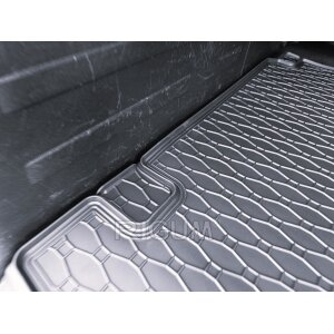 Kofferraumwanne für Peugeot Partner ab 2008 bis 2018 | 5Sitze - schwarz, rutschfest, wasserdicht, 1,5 cm rand,