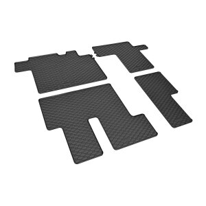 Gummimatten für HYUNDAI Staria ab 2022 - 9 Sitze - schwarz, 1,5 cm Rand