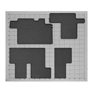 Gummimatten für HYUNDAI Staria ab 2022 - 9 Sitze - schwarz, 1,5 cm Rand