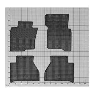 Gummimatten für Mercedes X-Class W470 ab 2018 - schwarz, 1,5 cm Rand