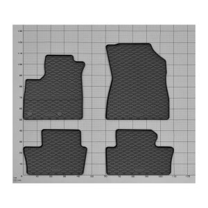 Gummimatten für Renault Austral MHEV ab 2023 - schwarz, 1,5 cm Rand