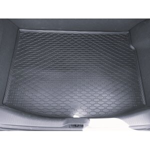 Kofferraumwanne für RENAULT Megane Schrägheck ab 2009 bis 2016 - schwarz, rutschfest, wasserdicht, 1,5 cm rand,