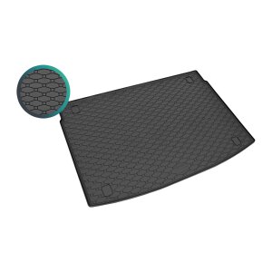 Kofferraumwanne für Kia Ceed Schrägheck ab 2018 | Oberste Position - schwarz, rutschfest, wasserdicht, 1,5 cm rand,