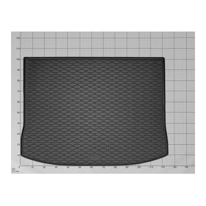 Kofferraumwanne für Ford Edge ab 2016 - schwarz, rutschfest, wasserdicht, 1,5 cm rand,