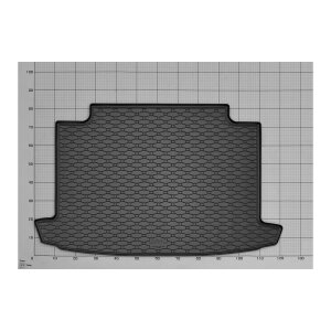 Kofferraumwanne für RENAULT Clio IV Grandtour ab 2013 bis 2018 - schwarz, rutschfest, wasserdicht, 1,5 cm rand,
