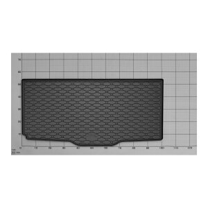 Kofferraumwanne für Fiat Panda Hybrid ab 2020 - schwarz, rutschfest, wasserdicht, 1,5 cm rand,
