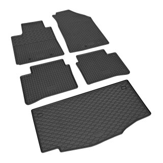 Ein Set passend für Hyundai i10 ab 2014 / ab 2020 - Gummi- und Kofferraumwanne